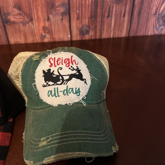 Merry Christmas BASEBALL CAP DAD HAT HOLIDAYS Set Of‎ Tree Boho Groove - Picture 4 of 6